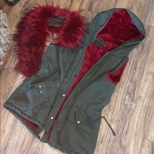 Oversized lined bomber vest
